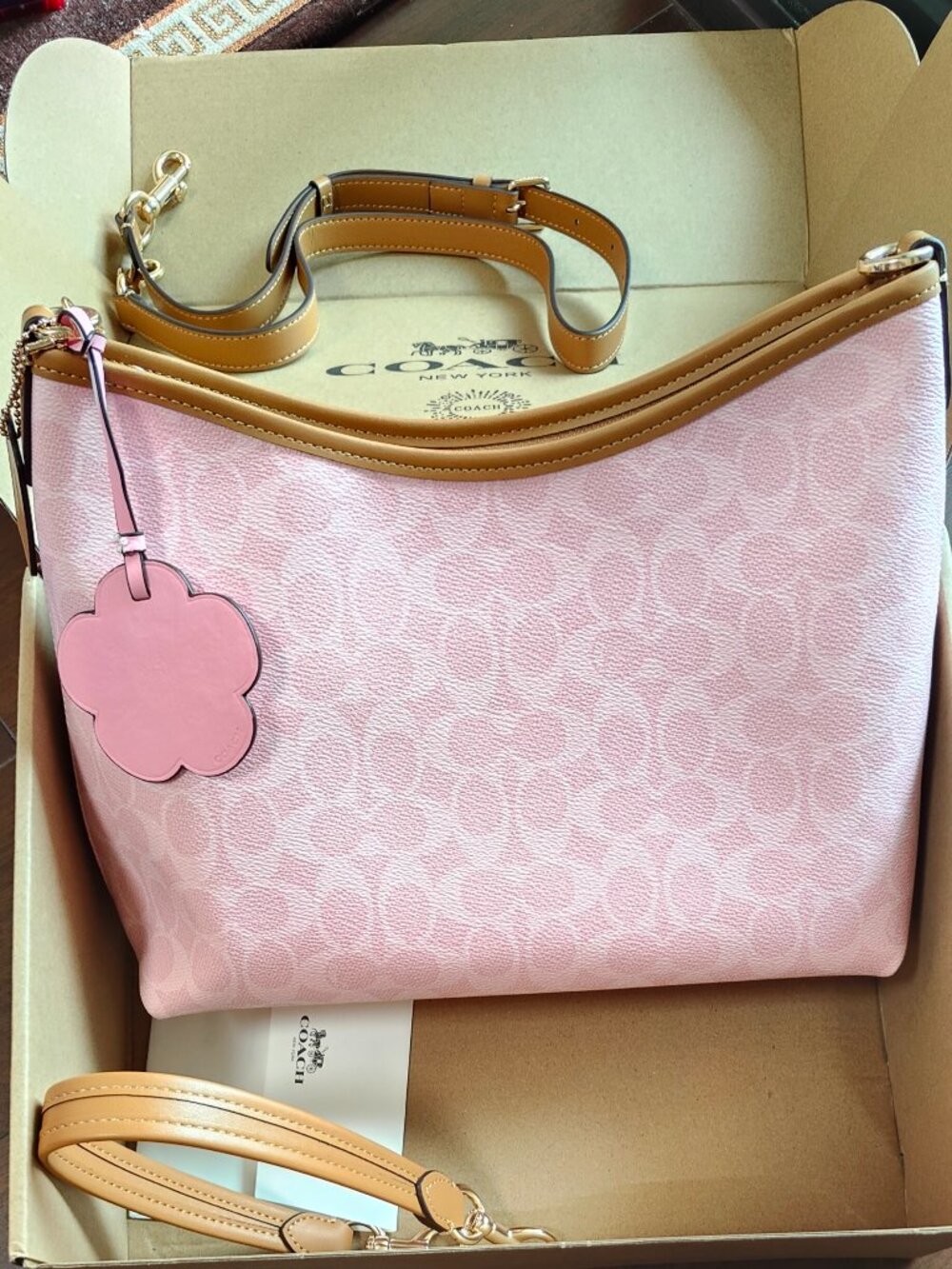 COACH Classic Signature Pink Handbag